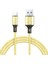 Senkronizasyon Veri Transfer Kablosu Akıllı Telefon Tablet Type-C Naylon Örgülü Şarj Kablosu - Sarı (Yurt Dışından) 1