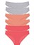6 adet Süper Eko Set Likralı Kadın Slip Külot Gri Pudra Fuşya 1
