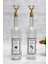 Altın Geyik Akıtmaz Tıpalı Dibi Çukur Şeffaf Cam Şişe 2'li 750 ml Yağdanlık Yağlık 3