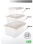 Aes Home Infinity Çok Amaçlı Kilitli Saklama Kabı Buz Beyaz 2.5 Lt x 1 Adet - 5 Lt x 1 Adet - 9 Lt x 1 Adet(3 'lü Set) 2