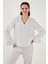 Puantiyeli Rahat Kesim Gömlek Yaka Bol Paça Pijama Takımı Bayan Pijama Takımı 6110310 5