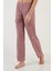 Desenli Kısa Kollu Beli Lastikli Gömlek Yaka Dokuma Pijama Takım Bayan Pijama Takımı 6097515 4