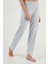 Desenli Kısa Kollu Beli Lastikli Gömlek Yaka Dokuma Pijama Takım Bayan Pijama Takımı 6097515 5