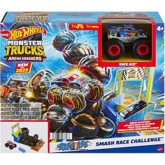Hot Wheels Monster Trucks Arenada Mücadeleye Başlangıç Setleri HNB87 HNB89 Race Ace Smash Race Challenge