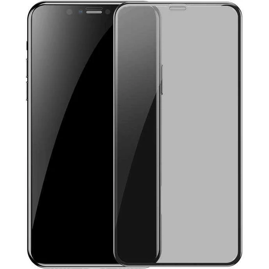 Case 4U Apple iPhone 11 Ekran Koruyucu Temperli Kırılmaz Cam Privacy Davin 5D Hayalet Gizliklik Filtreli