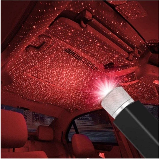 NKT GROUP Kırmızı Ayak Altı Tavan LED Araç Içi Aydınlatma Oto Araba Iç Disko Ayarlanır USB Lamba Işık