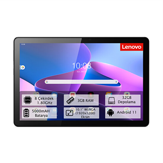 Lenovo Tab M10 3GB 32GB 10.1 Gri Tablet ZAAE0015TR