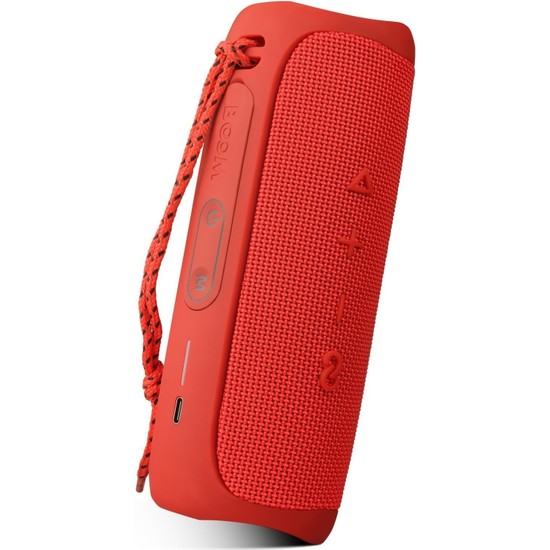 Powerway Boom Kırmızı Taşınabilir Ses Bombası Bluetooth Hoparlör 10 W Çoklu Bağlantı ve Taşıma Sapı