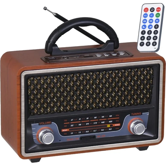 caddeoutlet Rdl 4617 Bluetooth-Usb-Sd-Fm Kumandalı Nostaljik Radyo Müzik Kutusu 3095