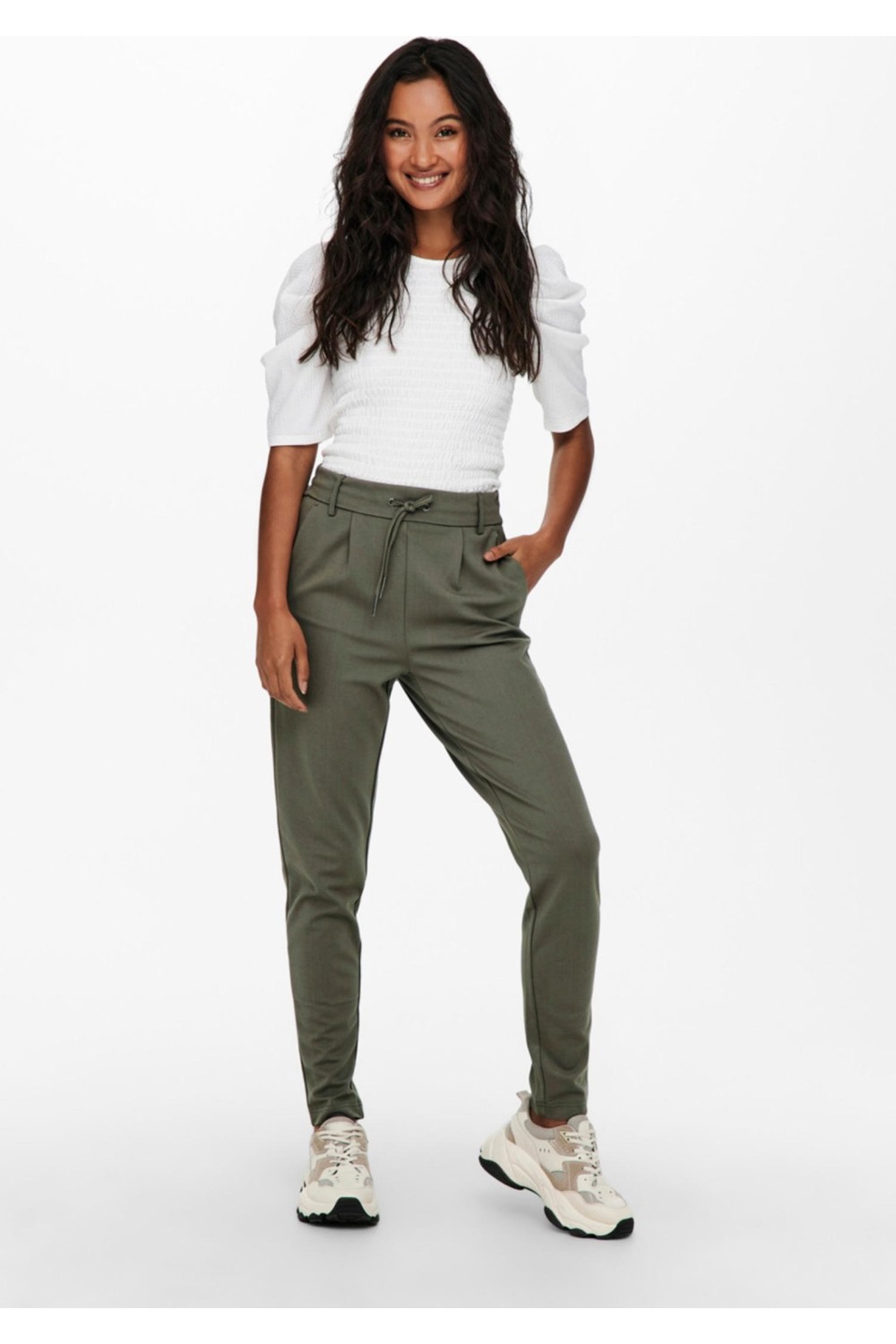 Only 15115847-23Y Onlpoptrash Lıfe Easy Col Pant Pnt Noos Kadın Pantolon görsel 3