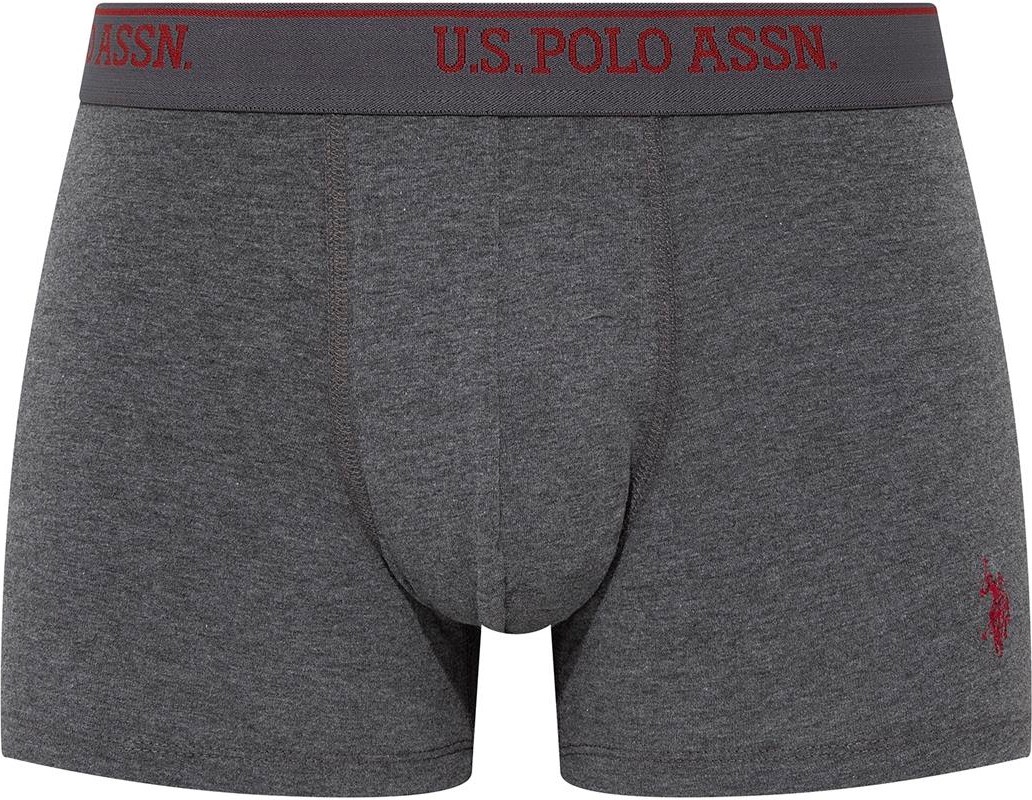 U.S. Polo Assn. Erkek Siyah - Antrasit Melanj - Lacivert 3'lü Boxer 90005 görsel 4