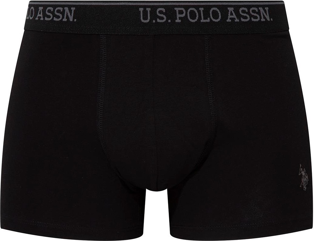 U.S. Polo Assn. Erkek Siyah - Antrasit Melanj - Lacivert 3'lü Boxer 90005 görsel 2