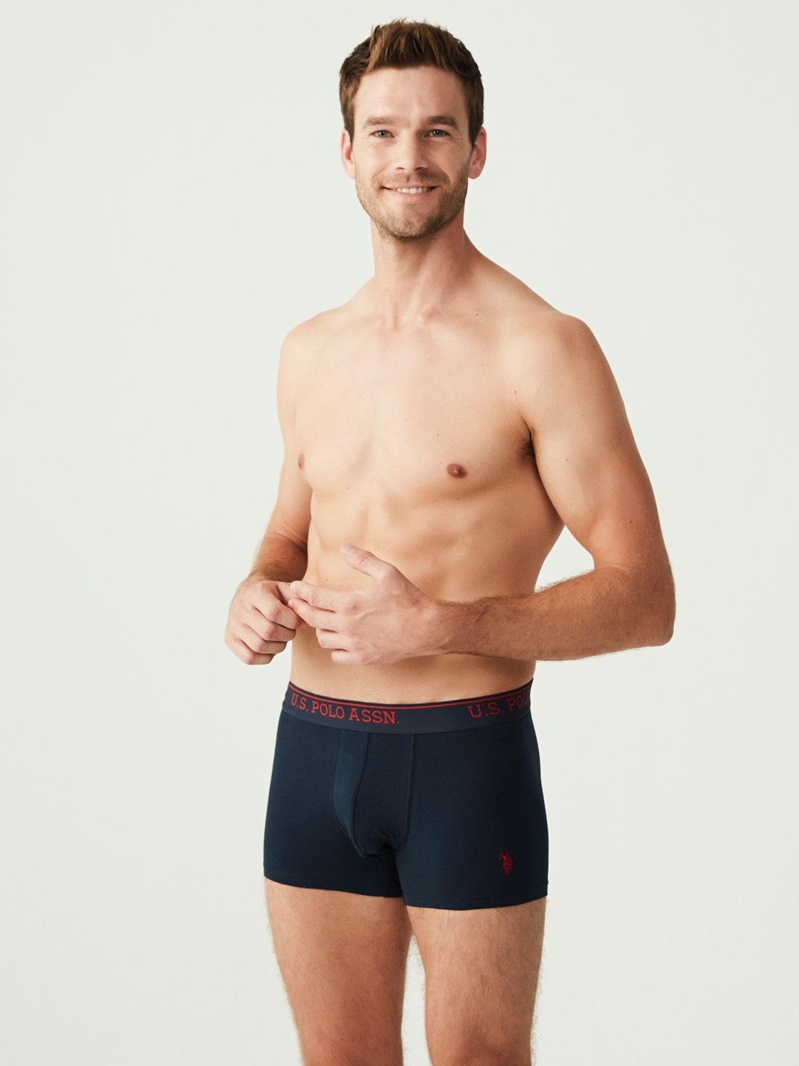 U.S. Polo Assn. Erkek Siyah - Antrasit Melanj - Lacivert 3'lü Boxer 90005 görsel 5