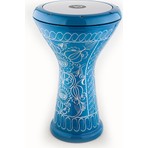 Vatan 3029M Mavi Döküm Darbuka 21,50 Cm Çapında 44 Cm Yüksekliğinde Motifli Tasarım