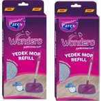Parex Wondero Mikrofiber Yedek Mop 2'li Mop Çizmeden Temizlik İçin Kare Formda