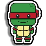 Wonder Like Ninja Turtle Red Ahşap Mini Rozet