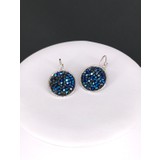 Amante Crystal Gerçek Avusturya Kristalleri ile Süslenmiş Küpeler - Iren Blue 4712