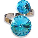 Amante Crystal Kristalli Yüzük Janıne Light Turquoise 179