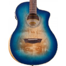 Washburn Bta-Blubce Bella Tono Vite Alure Burl Elektro Akustik Gitar