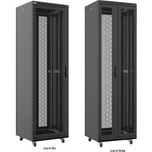 36U 19" Mıtra Foptek 600X1000X1786 Lın-Xs Serısı Server Kabınet W:600MM D:1000MM On/arka %63 Perfore Kapak