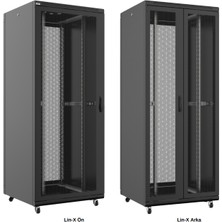 36U 19" Mıtra Foptek 800X1000X1786 Lın-Xs Serısı Server Kabınet W:800MM D:1000MM On/arka %63 Perfore Kapak