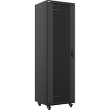 42U 19" Mıtra Foptek 600X1000X1168 Lın-Xn Serısı Dıkılı Tıp Kabınet On Cam / Arka Metal Kapak W:600MM D:1000MM