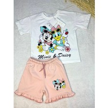 MGD Kız Çocuk Minnie Daisy Baskılı Ikili Takım10