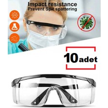 Kafenn Şeffaf Kimyasal Koruyucu Gözlük Paket 10 Adet