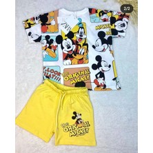 MGD Çocuk Mickey Karikatürlü Baskılı Ikili Takım10