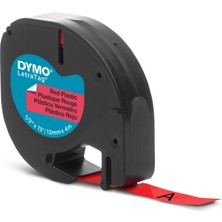 Dymo S0721630 Letratag Plastik Şerit ( 12 mm x 4 mt ) , Kırmızı (59424) 91203