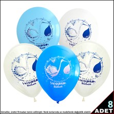 Hoşgeldin Bebek Balon, 30CM x 8 Adet - Mavi