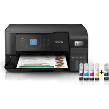 Epson Ecotank L3560 Renkli Tanklı Yazıcı Baskı-Tarama- Kopya - ( Usb, Wifi, Wi-Fi Direct ) + Orijinal Epson 4 x 65 ml + 1 Ekstra Siyahmürekkep C11CK58404