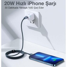 Baseus 2 Metre 20W Hızlı Apple iPhone 14, 14 Pro ve 14 Pro Max Type C To Lightning Şarj ve Data Kablosu