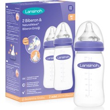 Lansinoh Natural Wave Biberon 240 ml - 2'li