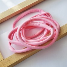 Hobiceyiz Dikişsiz Saç Bandı Lastiği 10 Adet Pembe Renk
