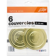 Le Parfait Familia Wiss Vidalı Metal Kavanoz Kapağı (6'lı Paket 11CM Çap)