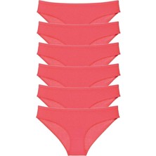 Royaleks 6 Adet Süper Eko Set Likralı Kadın Slip Külot Fuşya10