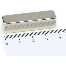 Mıknatıs AVM Güçlü Neodyum Mıknatıs 40x10x10 mm Köşeli Çubuk Magnet