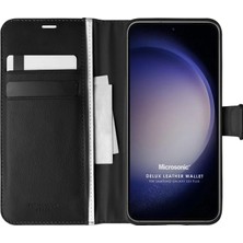 Microsonic Samsung Galaxy S23 Plus Kılıf Delux Leather Wallet Siyah