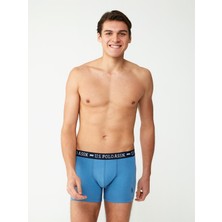 U.S. Polo Assn. Erkek Modal Indigo - Lacivert Baskılı 2'li Boxer 80487