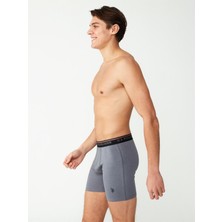 U.S. Polo Assn. Erkek Uzun Paçalı Modal Antrasit Tekli Boxer 80482