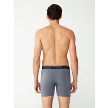 U.S. Polo Assn. Erkek Uzun Paçalı Modal Antrasit Tekli Boxer 80482
