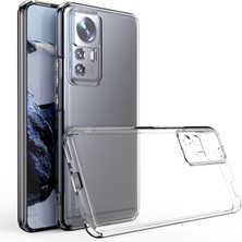 Case 4U Xiaomi Mi 12T Pro / Mi 12T Kılıf Kamera Korumalı Yumuşak Şeffaf Ince Süper Silikon