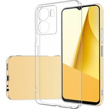 Case 4U Vivo Y16 Kılıf Kamera Korumalı Yumuşak Şeffaf Ince Süper Silikon