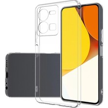 Case 4U Vivo Y35 Kılıf Kamera Korumalı Yumuşak Şeffaf Ince Süper Silikon