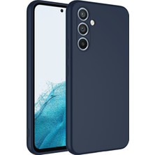 Case 4U Samsung Galaxy A54 Uyumlu Kılıf Kamera Korumalı Içi Kadife Logosuz Mara Lansman Silinebilir Kılıf Lacivert