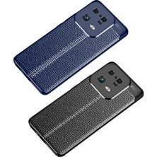 Case 4U Xiaomi Mi 13 Pro Uyumlu Kılıf Rugan Armor Deri Görünümlü Yüksek Kalite Silikon Niss Lacivert