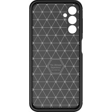 Case 4U Samsung Galaxy A14 Uyumlu Kılıf Rugged Armor Karbon Desenli Lüx Negro Silikon Arka Kapak Lacivert