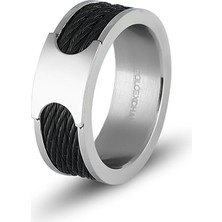 FRNCH 316L Çelik İtalyan Gümüş Renkli Erkek Yüzük FRJ60040-140-AB