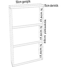 Yaman Dekorasyon Leydi 3 Raflı Mutfak-Duvar Rafı Mat Beyaz